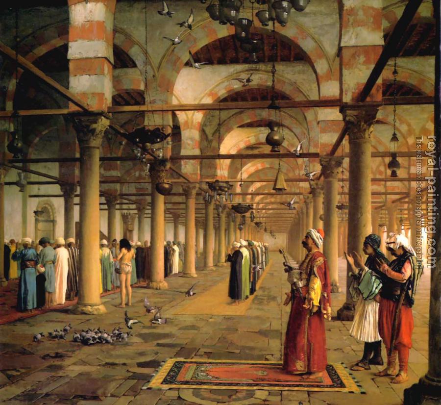 Jean-Leon Gerome : Public Prayer in the Mosque of Amr, Cairo